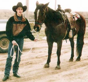 All Around Champion Cowboy Clayton Jones and his horse Old Bay at C-J Ranch in Randlett, Oklahoma